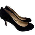 Vince Camuto Pump Heels Womens Size 8 Black Leather Dark Academia Career Evening Photo 4