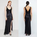Bec & Bridge Kaia Cowl Maxi Dress Gown Bias-Cut Slit Black Size 2 NWT Photo 1
