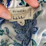 Nicole Miller  Off Shoulder Dress Mini Floral Paisley Cottage Coastal Cowgirl M Photo 8