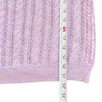 American Eagle Vtg Y2K  Cable Knit Purple Sweater XS Coquette Soft Girl Preppy Photo 7