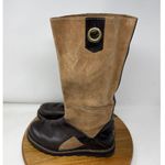 Sorel  Womens Tall Riding Boots 7 US 38.5 EU Brown Beige Leather Suede Side Zip Photo 3