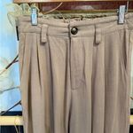 NWT Mable Linen Blend Wide Leg Trouser Style Pants ~ Size Medium 💚🍄 Tan Photo 1