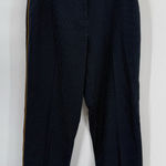 Ted Baker  women’s navy blue patterned pants with colorful stripes down the side Photo 0