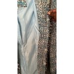 Tyler Boe Women's Blue Tweed Open Front Jacket Collarless Coat Medium Photo 5