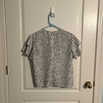 SheIn White & Black Polka Dot Flutter Sleeve Blouse Photo 1