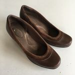 Clarks Brown Leather Suede Scheme 62858 Pumps Heels Womens Sz 8M Work B… Photo 1