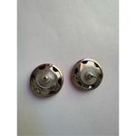 90s Vintage Womens Chunky Orange Cloudy Round Stud Earrings Dreamy Artsy Vibrant Photo 2