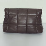 Victoria's Secret Victoria’s Secret Quilted Brown Puffer Clutch Purse Photo 4