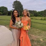 Prom Dress Orange Size 0 Photo 3