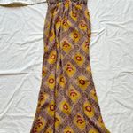 Charlotte Russe lavender yellow purple silver geometric paisley floral vintage beaded maxi dress with beaded details and geometric paisley pattern Photo 0