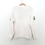 Northern Reflections VTG  Womens Sweater‎ Size L White Holiday Embroidered 90s Photo 5