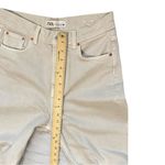 ZARA  Light Gray Straight Leg Jeans High-Waisted Photo 5
