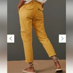 Anthropologie  Pilcro Cottage Utility Pants Yellow Elastic Waist XL Photo 4