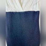 Enfocus Studio  White and Black Sheath Dress with Ruched Top Open Ruffle Size 4 Photo 3