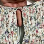 Storia Womens Dress Pale Green Floral Gathered Dress Long SleeveSize Small Photo 7