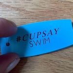 Cupshe Palm leaf green and white triangle bikini top Women’s Size Small Photo 11