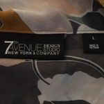 7th Avenue Sheer Grey blouse with gold and pastel colors Gray Size L Photo 4