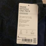 Athleta NWT Snake Keyhole One Piece Bathing Suit Blue Black Size Small Photo 2