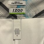 IZOD Women Sport Skirt Golf Tennis Plaid Blue White Black Size 6 Cool FX Stretch Photo 4