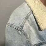 Levi's Levi’s Ex Boyfriend Denim Trucker Jean Jacket Large Sherpa Photo 6