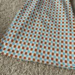 Bershka Retro blue, orange and white high neck mini dress with open back never worn Photo 2