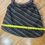 Vintage Knit Tote Bag Open Top Resin Plastic Handles BOHO Whimsigoth Brown Photo 7