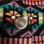 BFA bold embroidered multicolor geometric print blazer with silver buttons.‎ Red Size 16 Photo 8