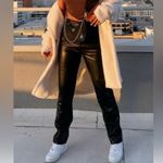 White Fox Boutique White Fox Size M Straight Leg Faux Leather Pant Black Going Out Edgy Alternative Photo 8