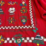 Vintage USA Nutcracker Graphic Christmas Sweater Red Holiday Bow Wreath Glitter Size L Photo 3