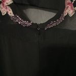 XScape WO SIZE 10 LONG MAXI EVENING DRESS BLACK BEADED EMBROIDERED FLORAL DESIGN Photo 7