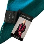 Charlie Paige NWT,  Striped Scarf Foulard Raye, Teal and Green Photo 6