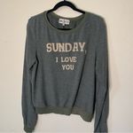Wildfox  "Sunday, I Love You" Green Jemper Size Small Photo 0