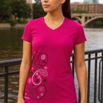 Reebok reebox v neck paisley fitness top Photo 1