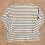 J.Crew  Light Blue and White Striped Long Sleeve Tee Size Small NWT 100% Cotton Photo 3