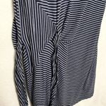 Vince  Classic Short Sleeve Stripe Side Tie T-Shirt Mini Dress Blue White Small Photo 8
