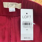 Loft Wide Leg High waisted summer pants with side slits and tie waist belt Sz M Photo 7