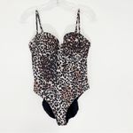 Veronica Beard  Bridge Underwire One Piece Swimsuit Cheetah Print Photo 3