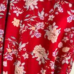 Lush Clothing NWOT Lush Red Floral Ruffle Wrap Short Sleeve Mini Dress Photo 9