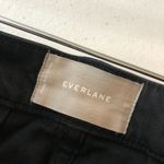 Everlane Womens Cropped Straight Pants Cotton Stretch Black 00 Short Photo 2