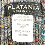 Platania Wool Neck Collar Scarf Gray Orange Red Made in Italy Lagenlook Cottage Photo 1