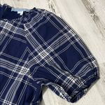 Hill House Norah Nap Navy Plaid Mini Dress Size Medium Blue Photo 8