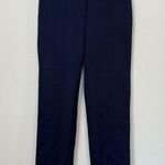 J. McLaughlin  Womens Pants 2 Navy Blue Stretch Career Straight Leg Slit Photo 0