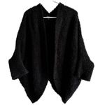 Barefoot Dreams Cozychic Shrug Knit Sweater Open Cozy Carbon Black L/XL Photo 1