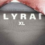 LYRA Modest Swim Dress Dark Gray Quarter Zip Long Sleeve Dress Sun Protection XL Photo 3