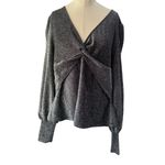 Boden Black & Silver Sparkle Twist Front Jersey Dressy Top US Size 16/18 Photo 4