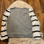 Lea & Viola  Lounge Size Small Long Sleeve‎ Top Eyelet Puff Sleeve Photo 5