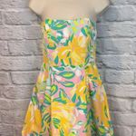 Lilly Pulitzer  Women's Strapless Blossom Flare Mini Dress in Pink Lilet Size 00 Photo 0
