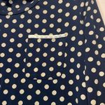 Soma - Dark Blue with Cream Polka Dots Nightgown Cuffed Sleeves- Flaw! Size L Photo 3