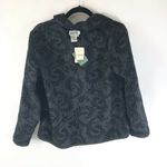 Coldwater Creek  Jacket Embroidered Reversible Geometric Boxy Purple Black PS Photo 4
