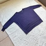 Eileen Fisher  Merino Wool Boxy Relaxed Pullover Sweater L Purple Lagenlook Photo 3